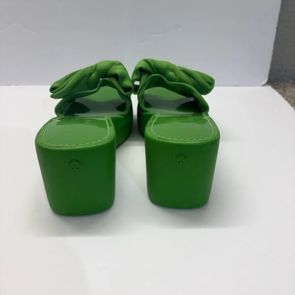 Kate Spade Vibrant Green Bow Sandals - Picture 7 of 7